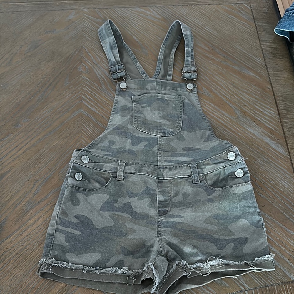SO Kids size 12 Camouflage Overalls - Green and Brown